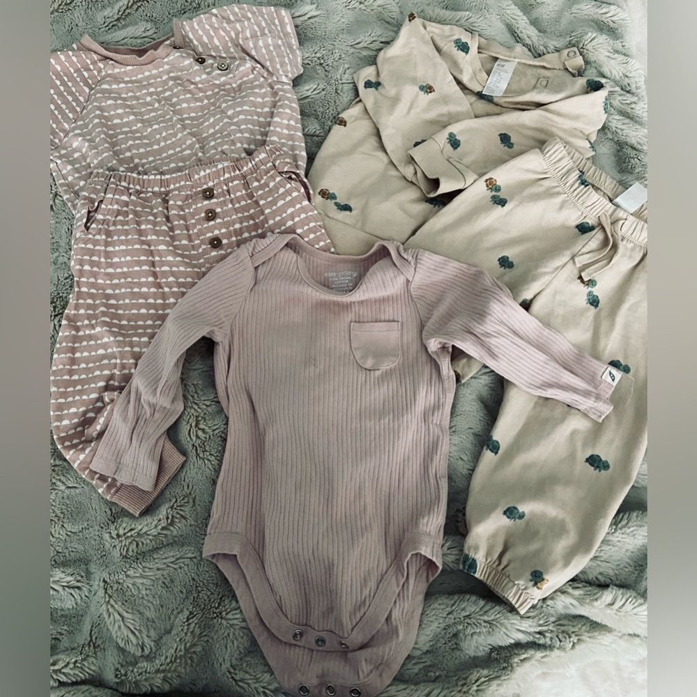 Organic cotton baby girl 18-24months set